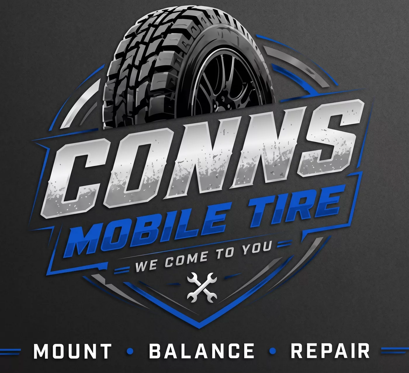 Conn's Mobile Tire. We come to you. Mount, balance, repair.